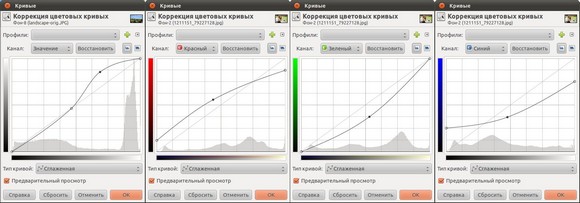 кривые винтажной фотографии
