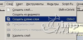 создаем копию слоя
